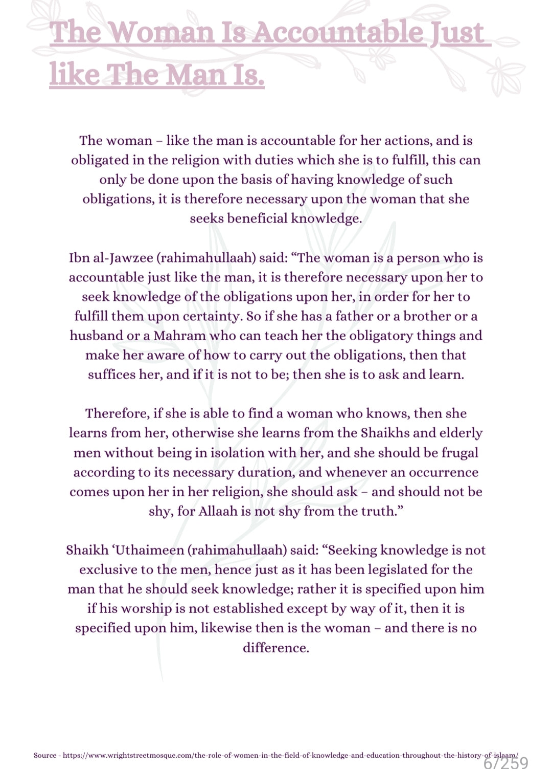 Female Student of Knowledge Planner مخطط للأخوات | Digital